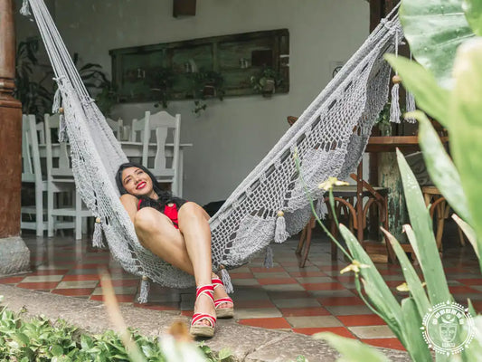 Luxury designer Authentic double hammock from Nicaragua 100% cotton hamac xl mombacho 1