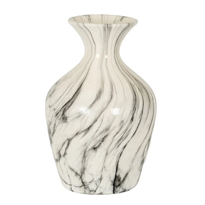 Marble-patterned vase on a white background