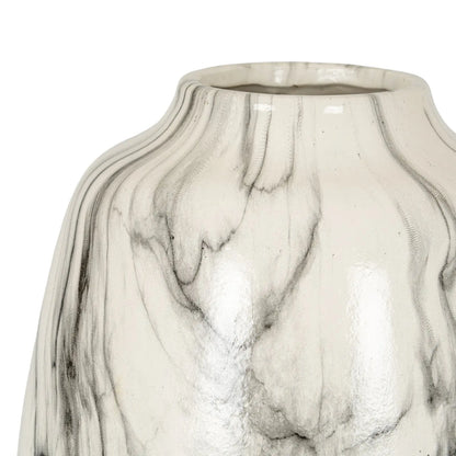 Marble-patterned vase on a white background