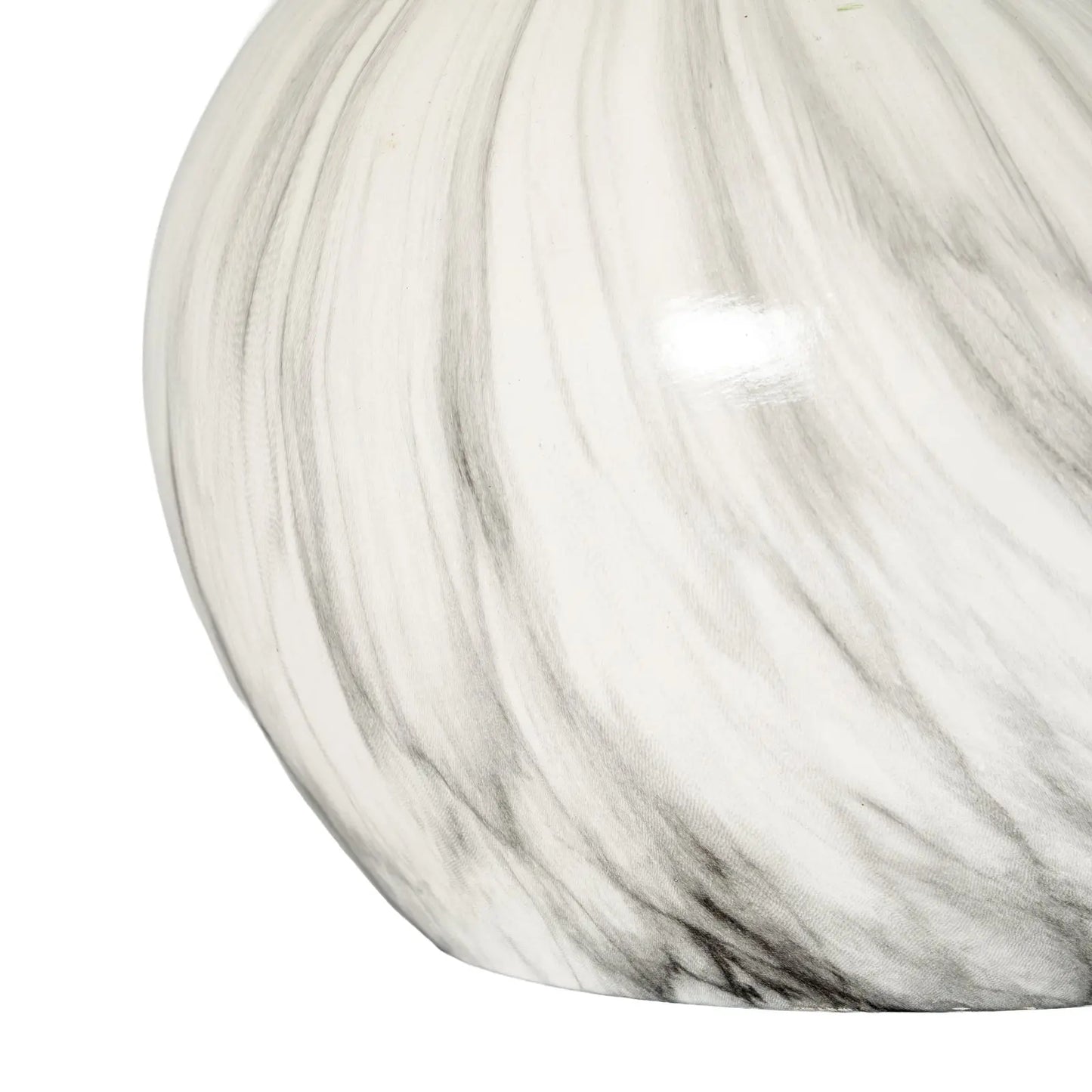 Close-up of a marble-patterned surface with gray and white colors.