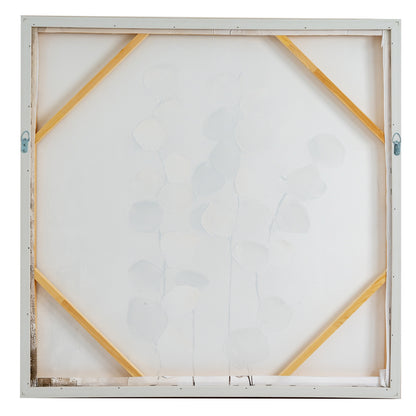White window with wooden frame on a white background
