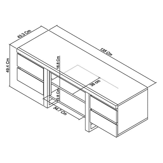 Modern Bentley Designs Tivoli Dark Oak Entertainment Unit for Tv'S up to 55"
