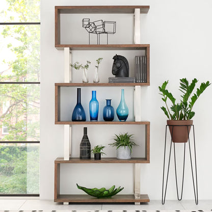 Modern Bentley Designs Tivoli Dark Oak Open Display Bookcase