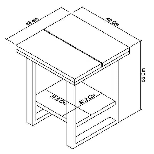 Modern Bentley Designs Tivoli Dark Oak Side Table