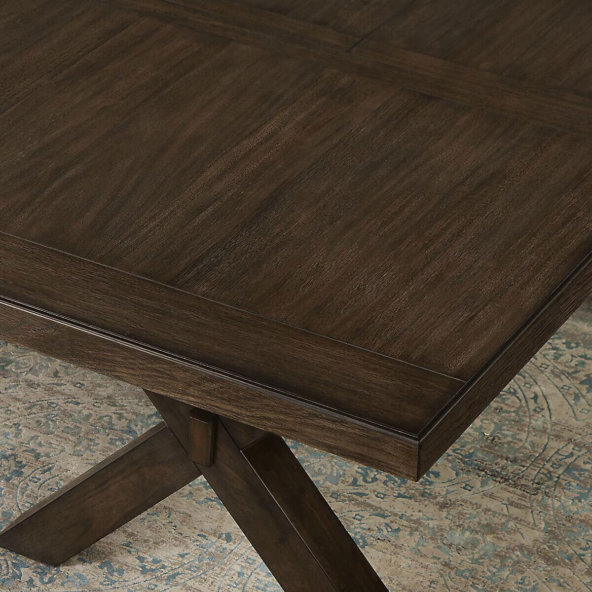 Modern Blakely Extending Dining Table + 6 Cross Back Chairs, Seats 6-8