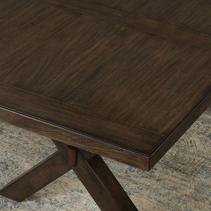 Modern Blakely Extending Dining Table + 6 Cross Back Chairs, Seats 6-8
