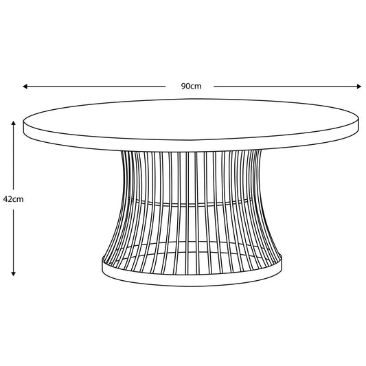 Modern Gallery Pickford Bronze Glass Top Coffee Table