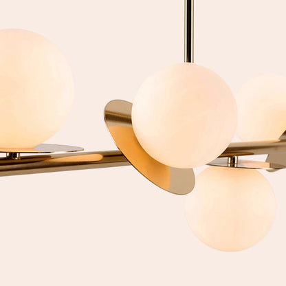 Brass opal disk ceiling light  Bathroom Ceiling Light BlissVeranda