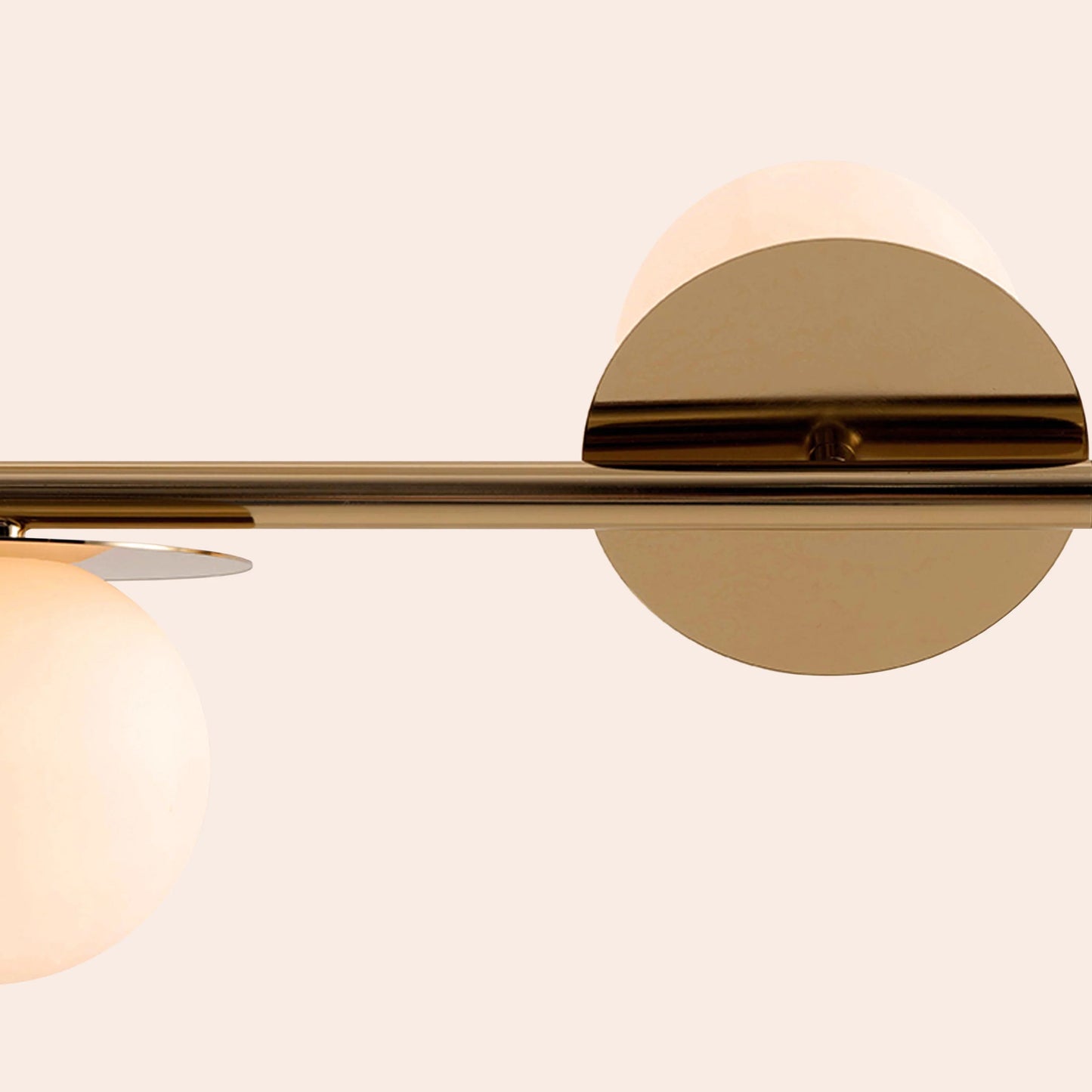 Brass opal disk ceiling light  Bathroom Ceiling Light BlissVeranda