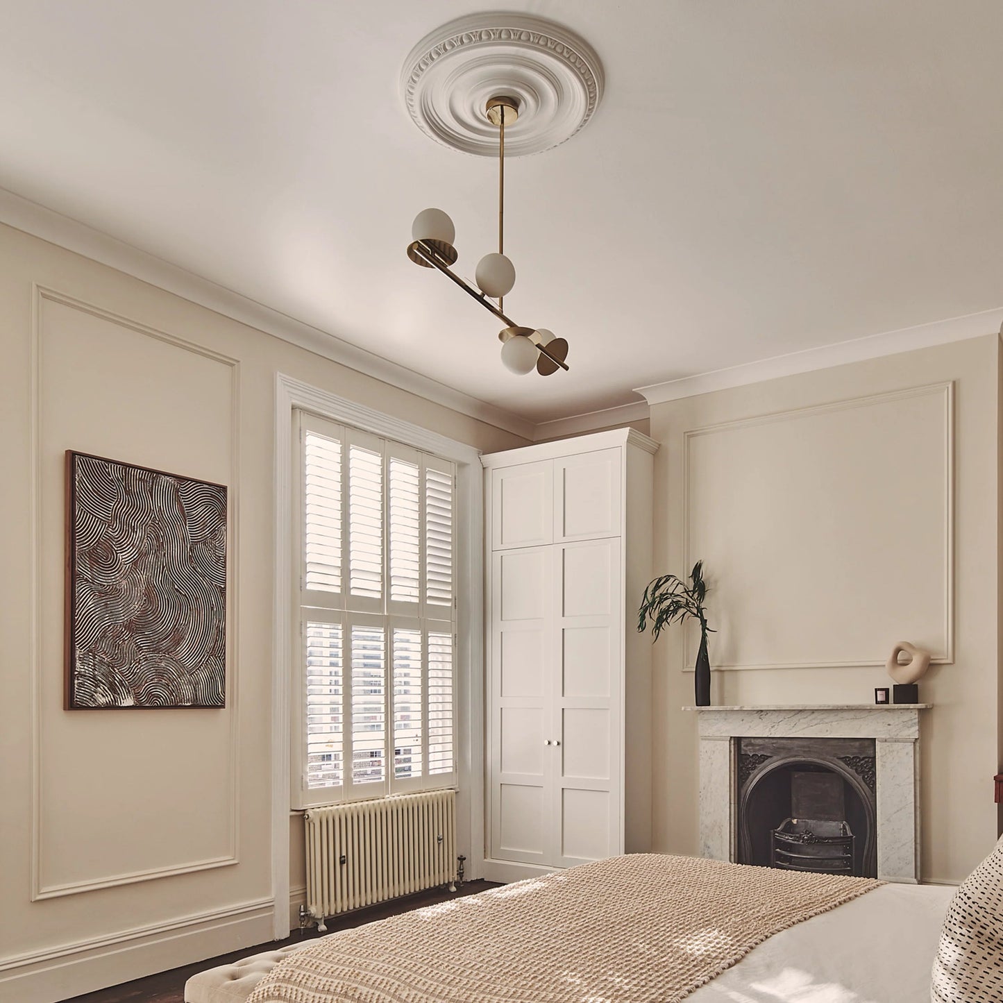 Brass opal disk ceiling light  Bathroom Ceiling Light BlissVeranda