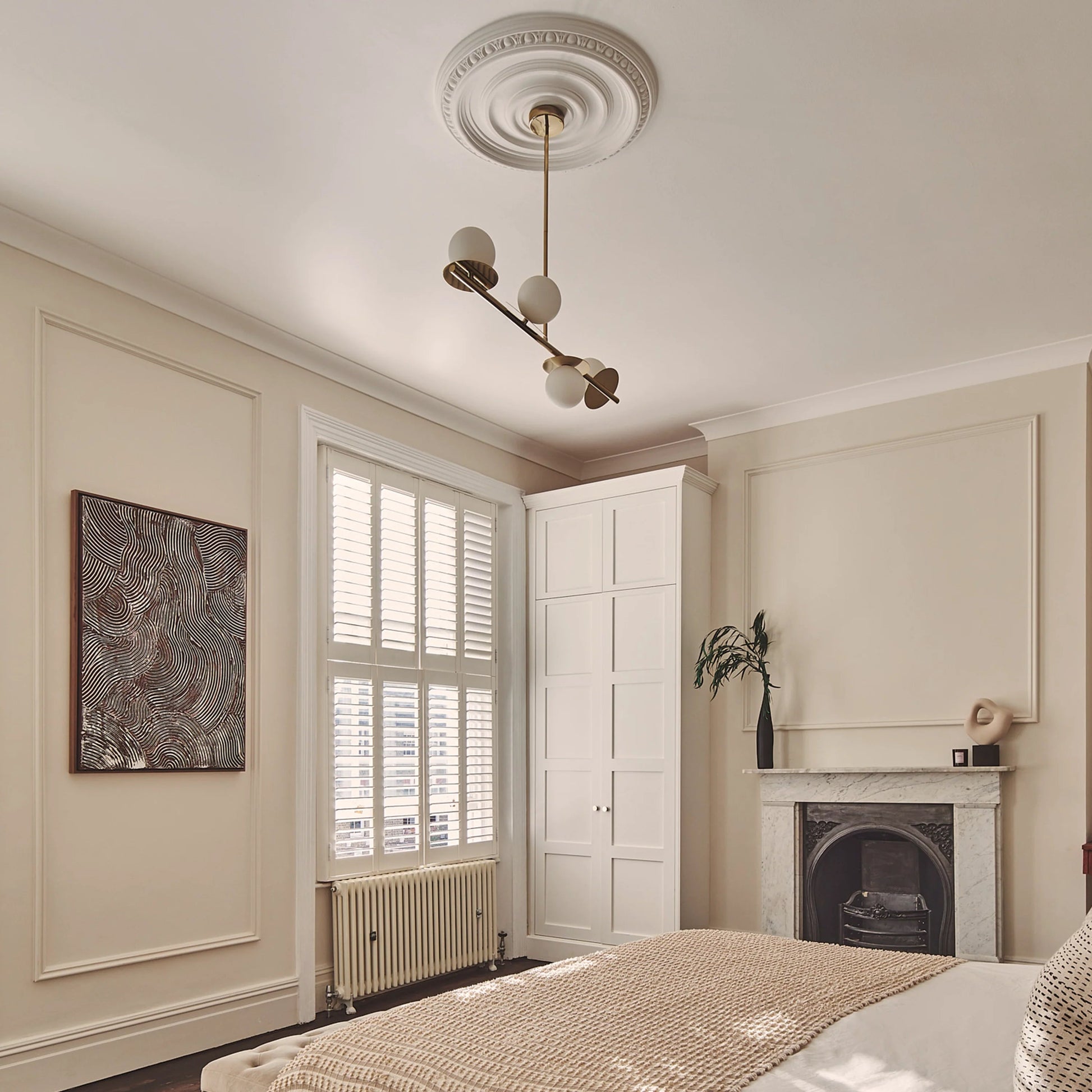 Brass opal disk ceiling light  Bathroom Ceiling Light BlissVeranda