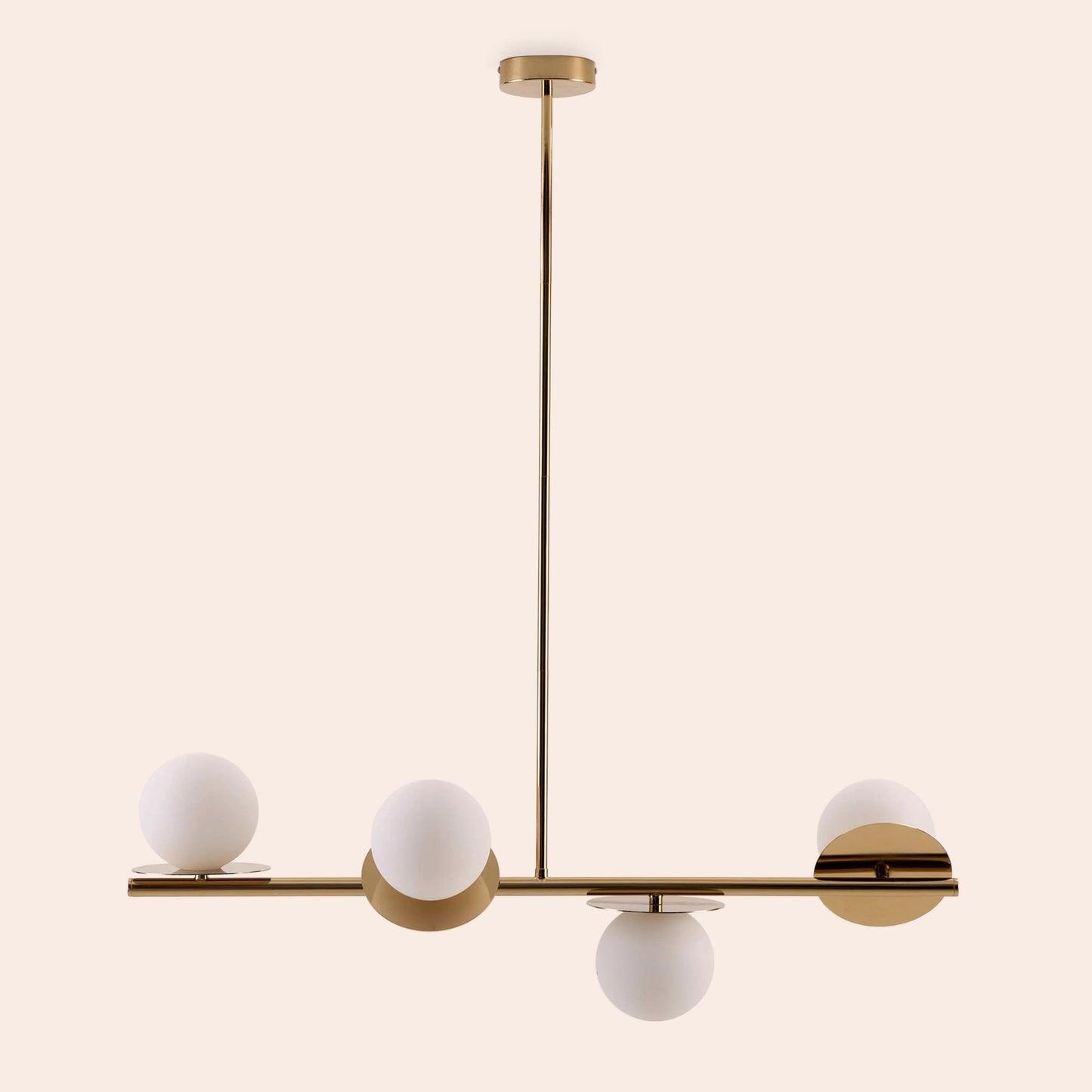 Brass opal disk ceiling light  Bathroom Ceiling Light BlissVeranda