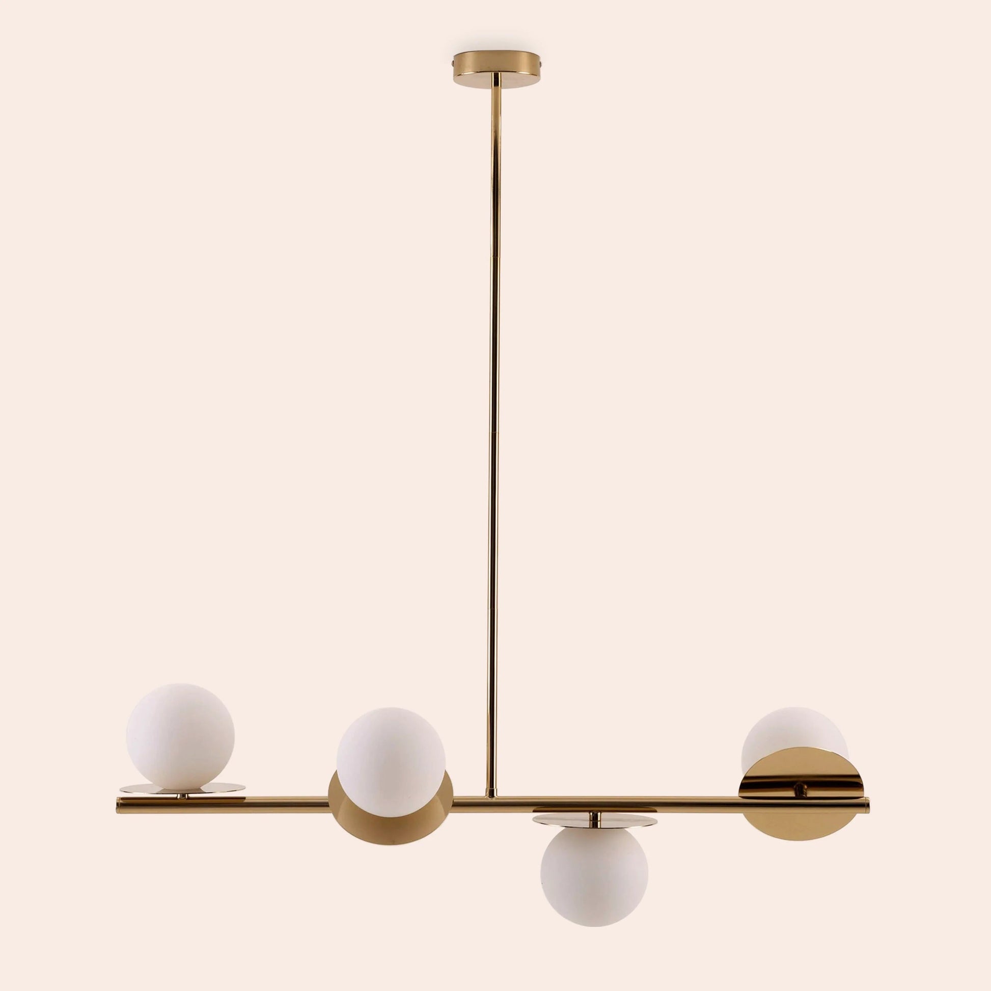 Brass opal disk ceiling light  Bathroom Ceiling Light BlissVeranda