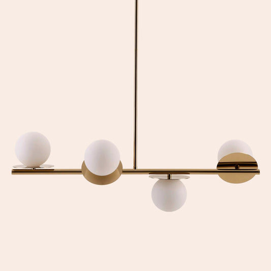 Brass opal disk ceiling light  Bathroom Ceiling Light BlissVeranda