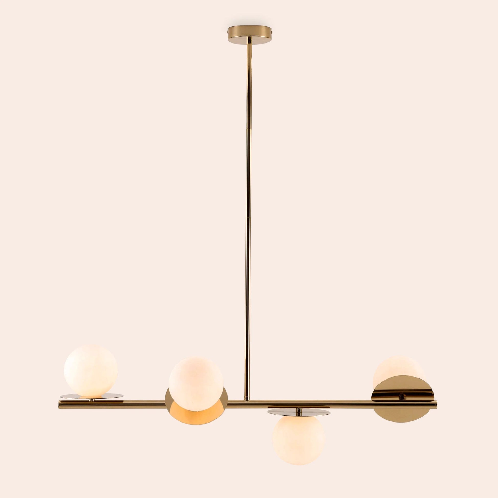 Brass opal disk ceiling light  Bathroom Ceiling Light BlissVeranda