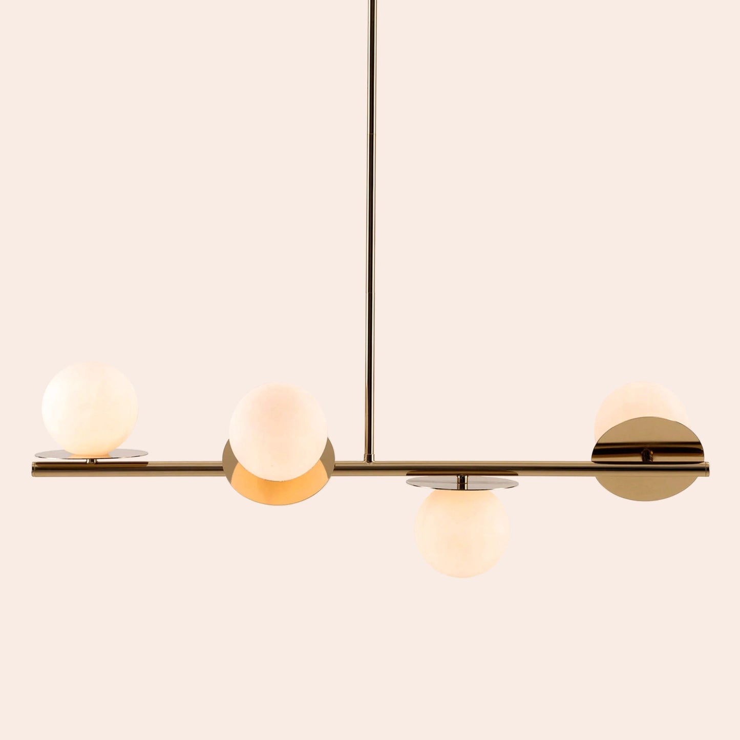 Brass opal disk ceiling light  Bathroom Ceiling Light BlissVeranda