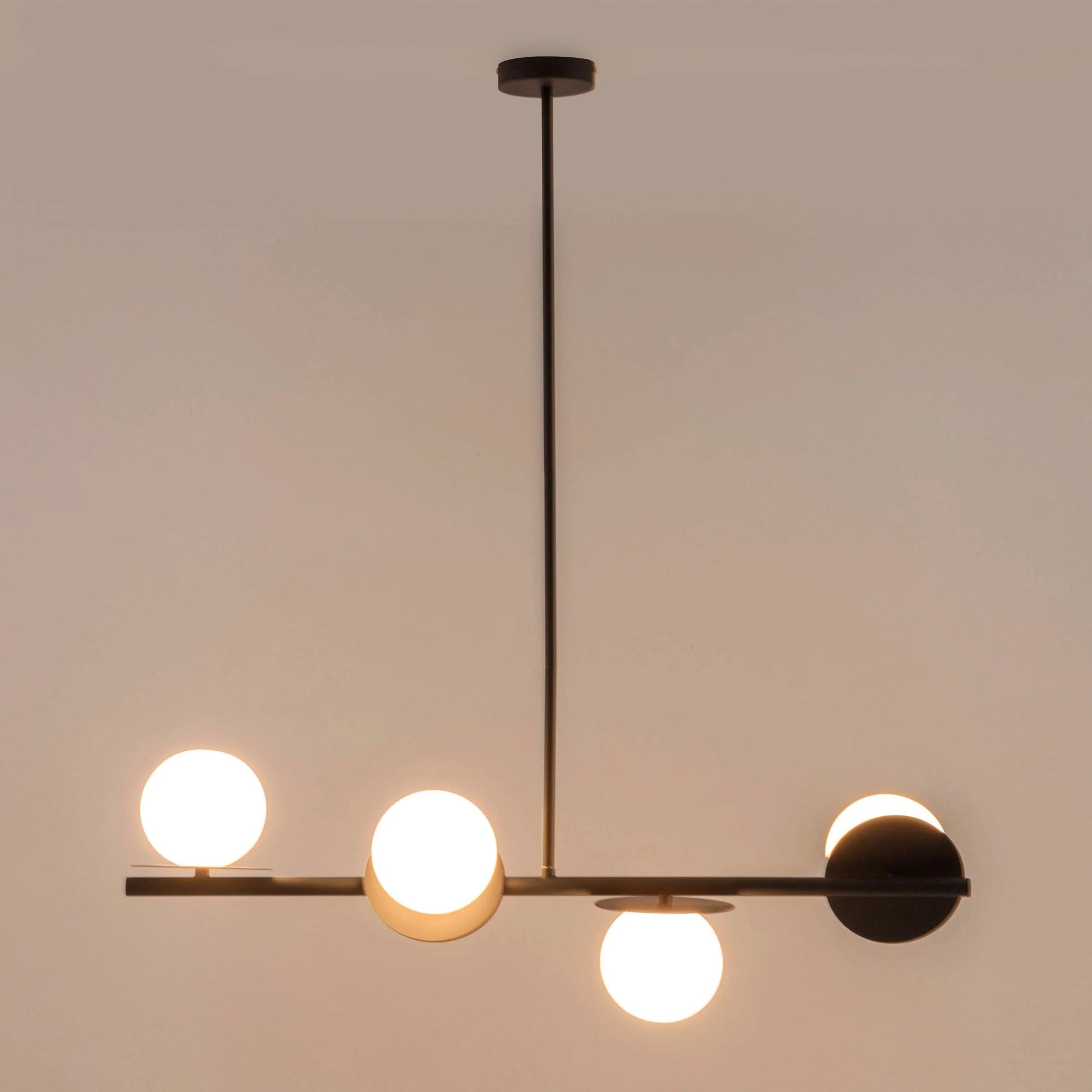 Charcoal grey opal disk ceiling light  Bathroom Ceiling Light BlissVeranda