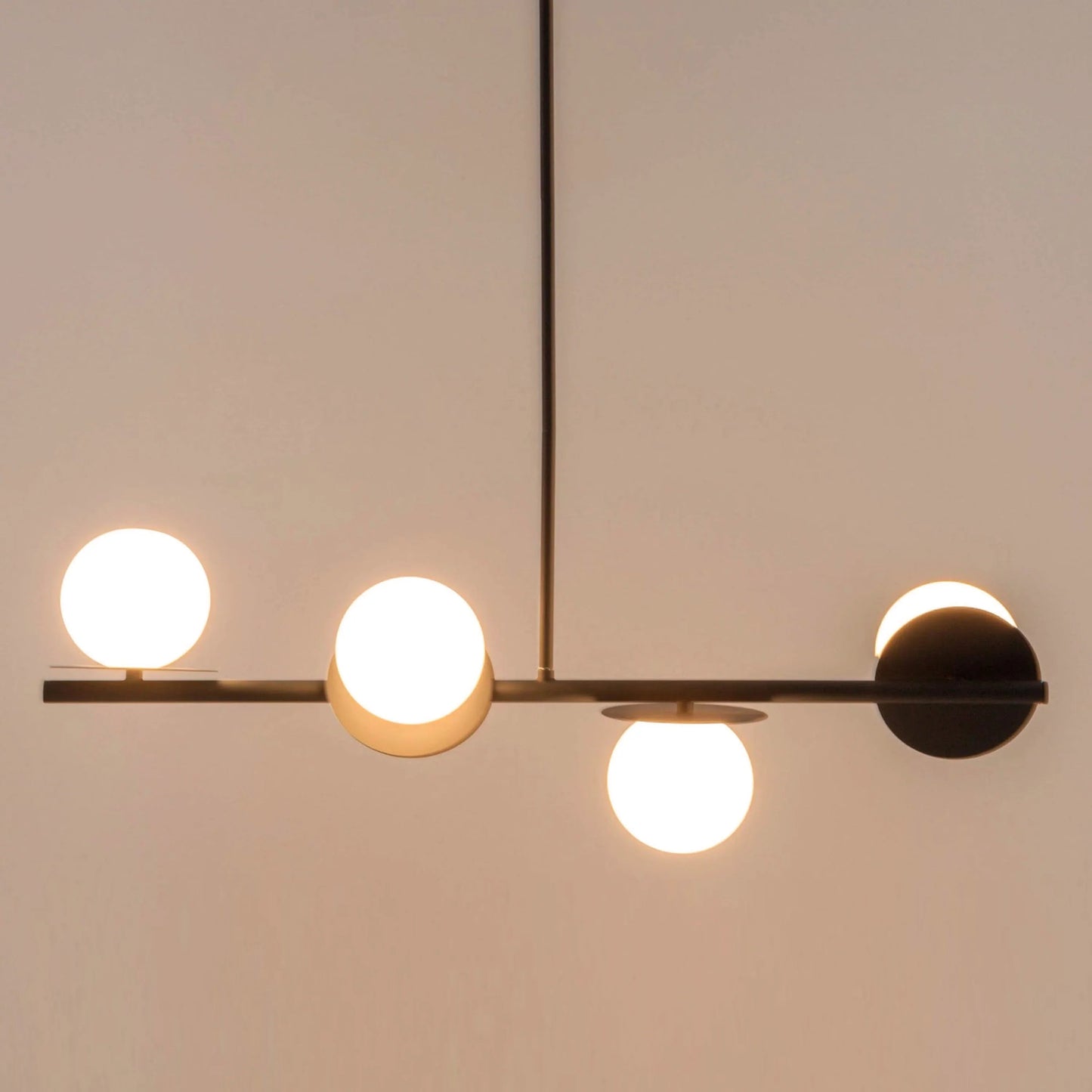 Charcoal grey opal disk ceiling light  Bathroom Ceiling Light BlissVeranda