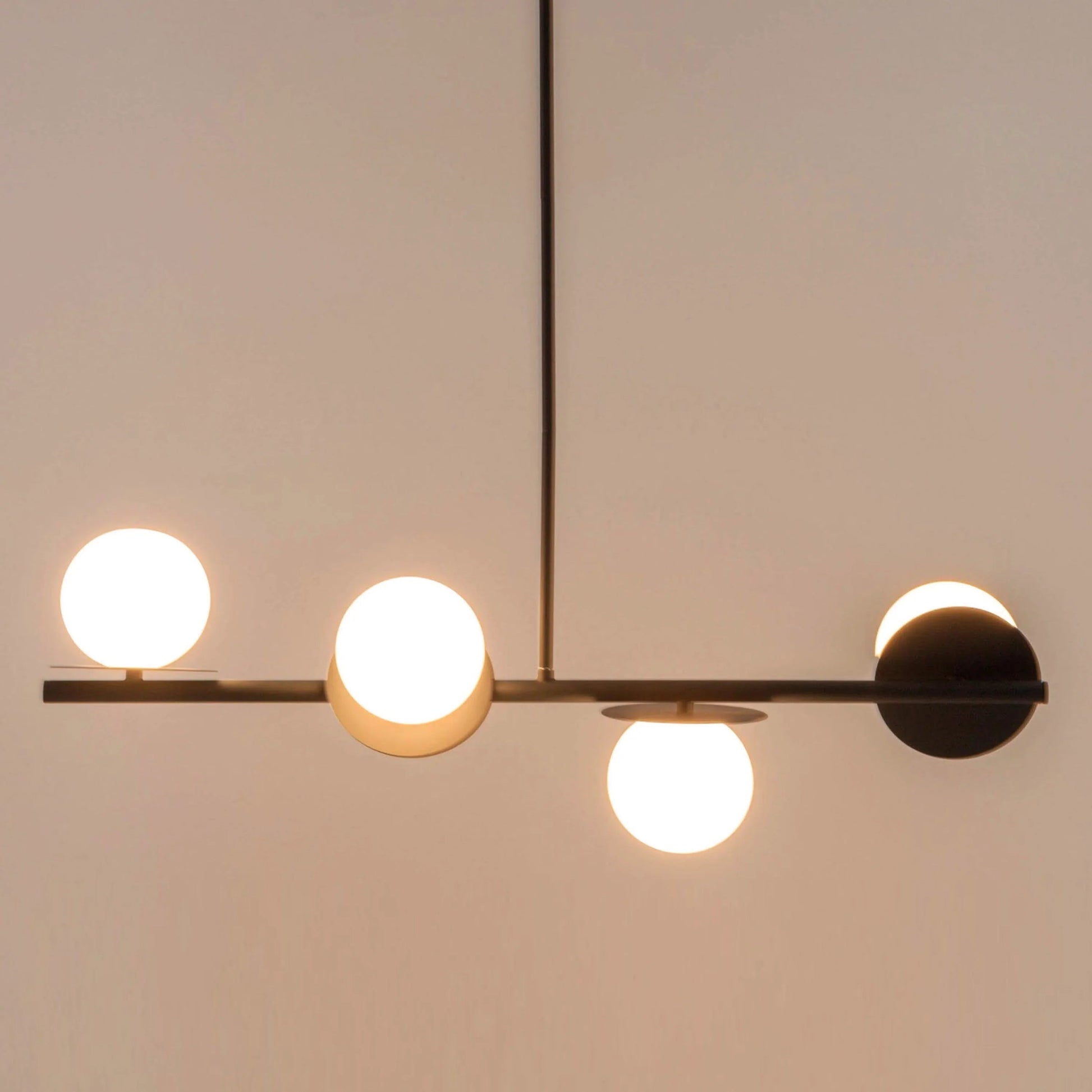 Charcoal grey opal disk ceiling light  Bathroom Ceiling Light BlissVeranda