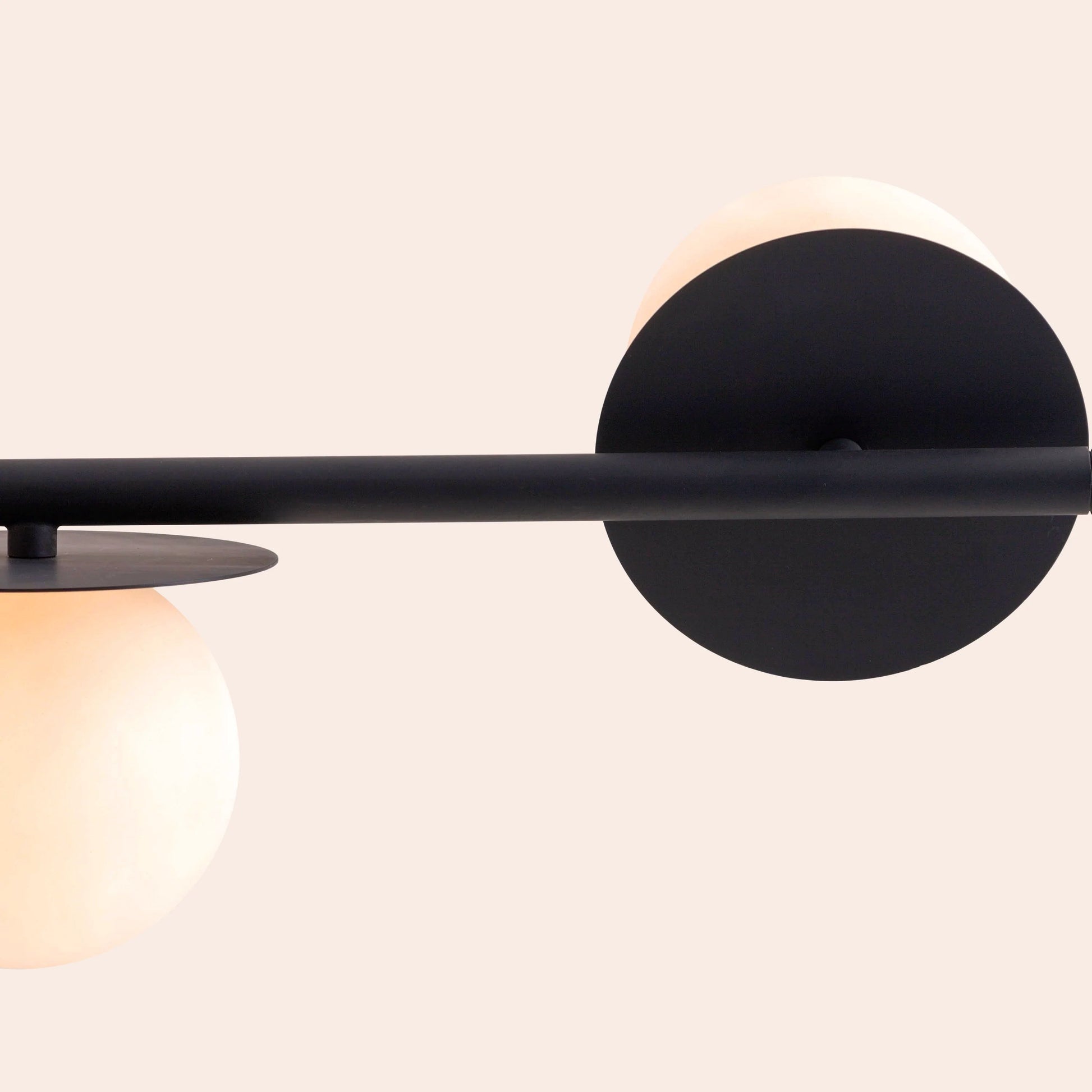 Charcoal grey opal disk ceiling light  Bathroom Ceiling Light BlissVeranda