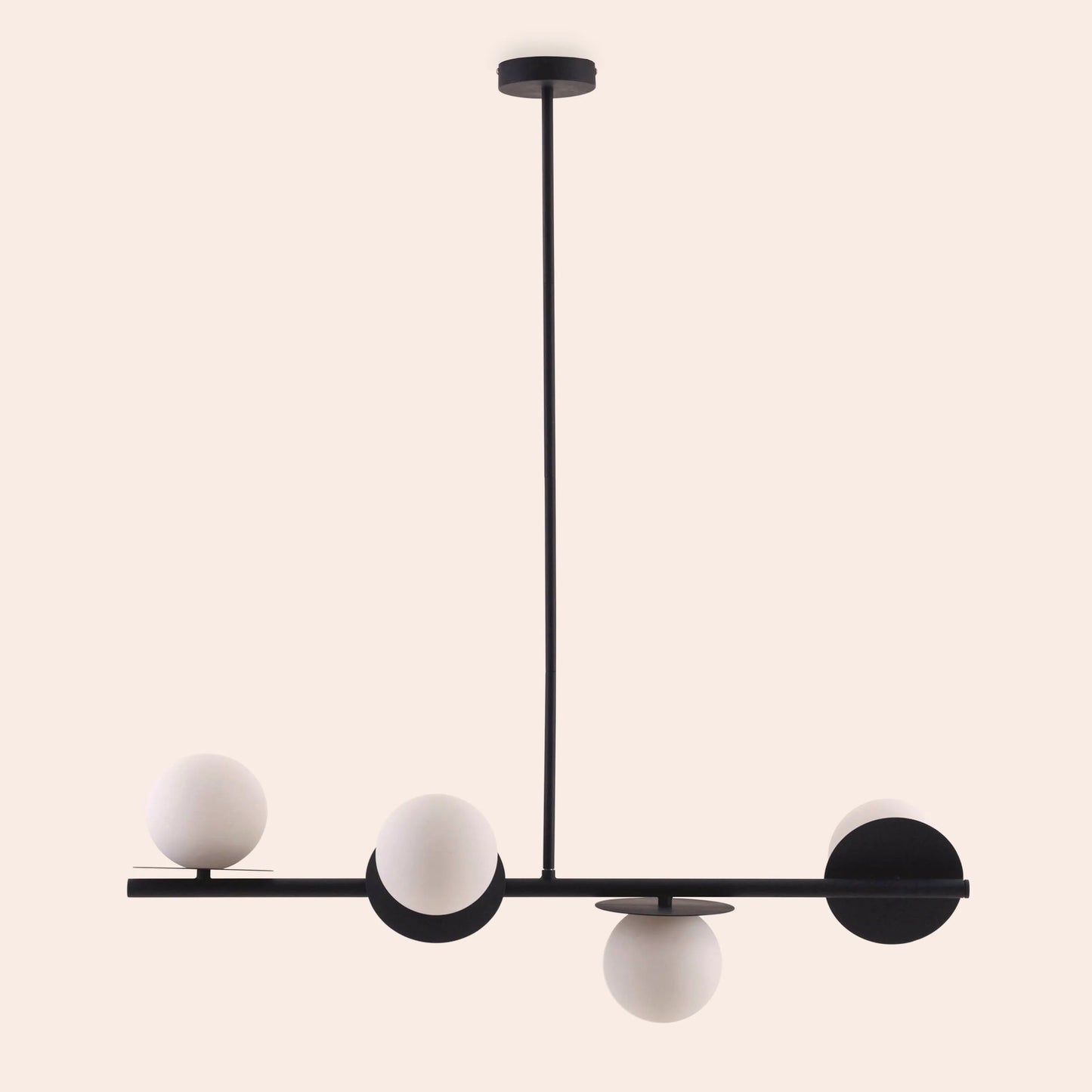 Charcoal grey opal disk ceiling light  Bathroom Ceiling Light BlissVeranda