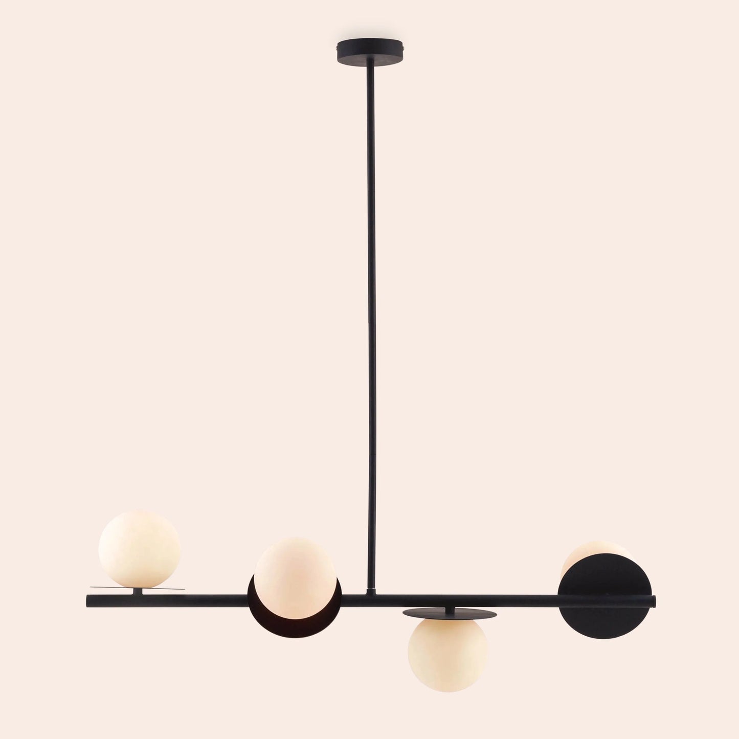 Charcoal grey opal disk ceiling light  Bathroom Ceiling Light BlissVeranda
