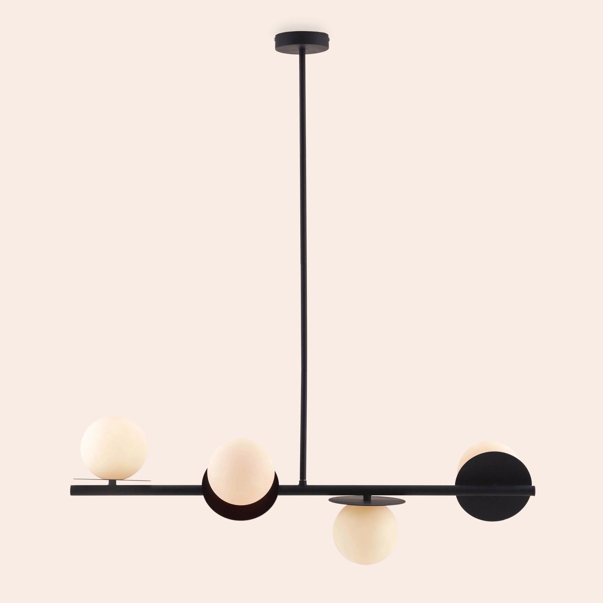 Charcoal grey opal disk ceiling light  Bathroom Ceiling Light BlissVeranda