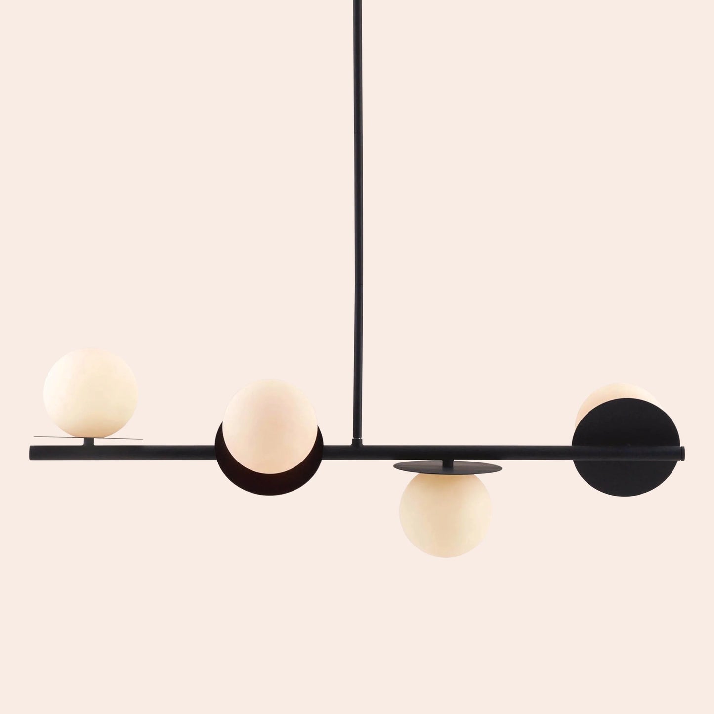 Charcoal grey opal disk ceiling light  Bathroom Ceiling Light BlissVeranda
