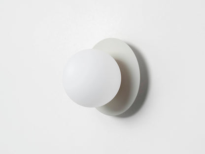 Sand grey opal disk wall light  Bathroom Wall Light BlissVeranda