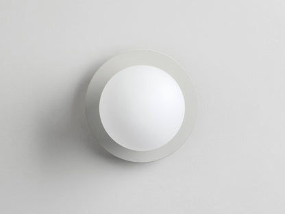 Sand grey opal disk wall light  Bathroom Wall Light BlissVeranda