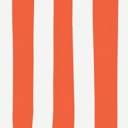 Peel orange & white striped drum shade - BlissVeranda