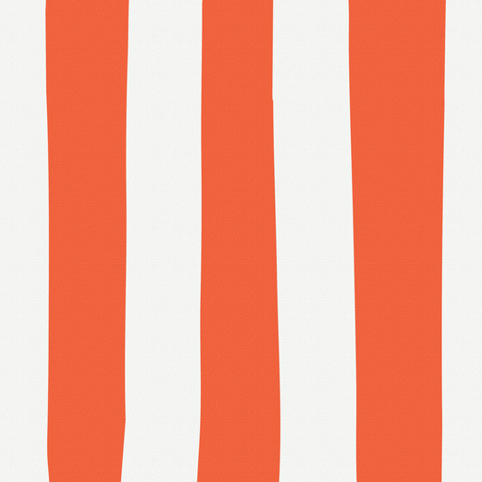 Peel orange & white striped drum shade - BlissVeranda