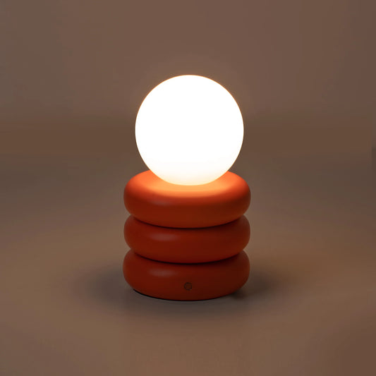 Peel orange tube cordless table lamp - BlissVeranda