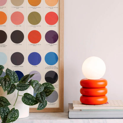 Peel orange tube cordless table lamp - BlissVeranda