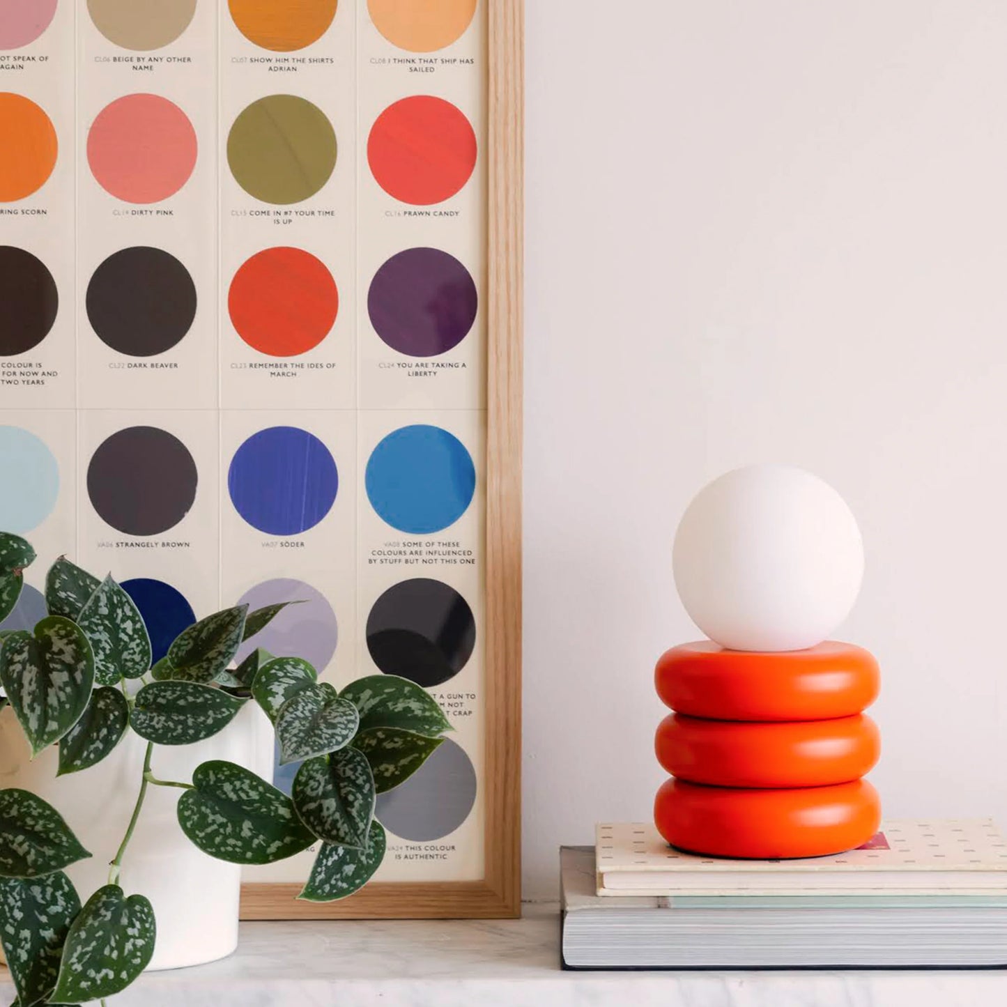 Peel orange tube cordless table lamp - BlissVeranda