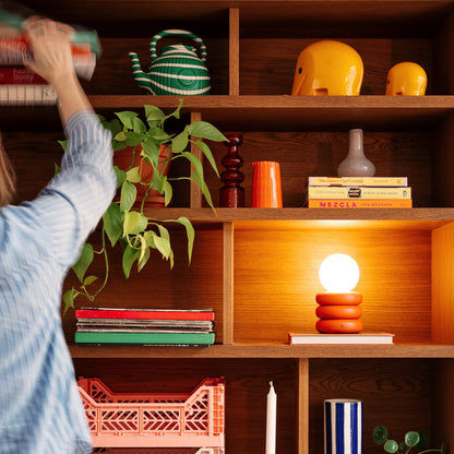 Peel orange tube cordless table lamp - BlissVeranda