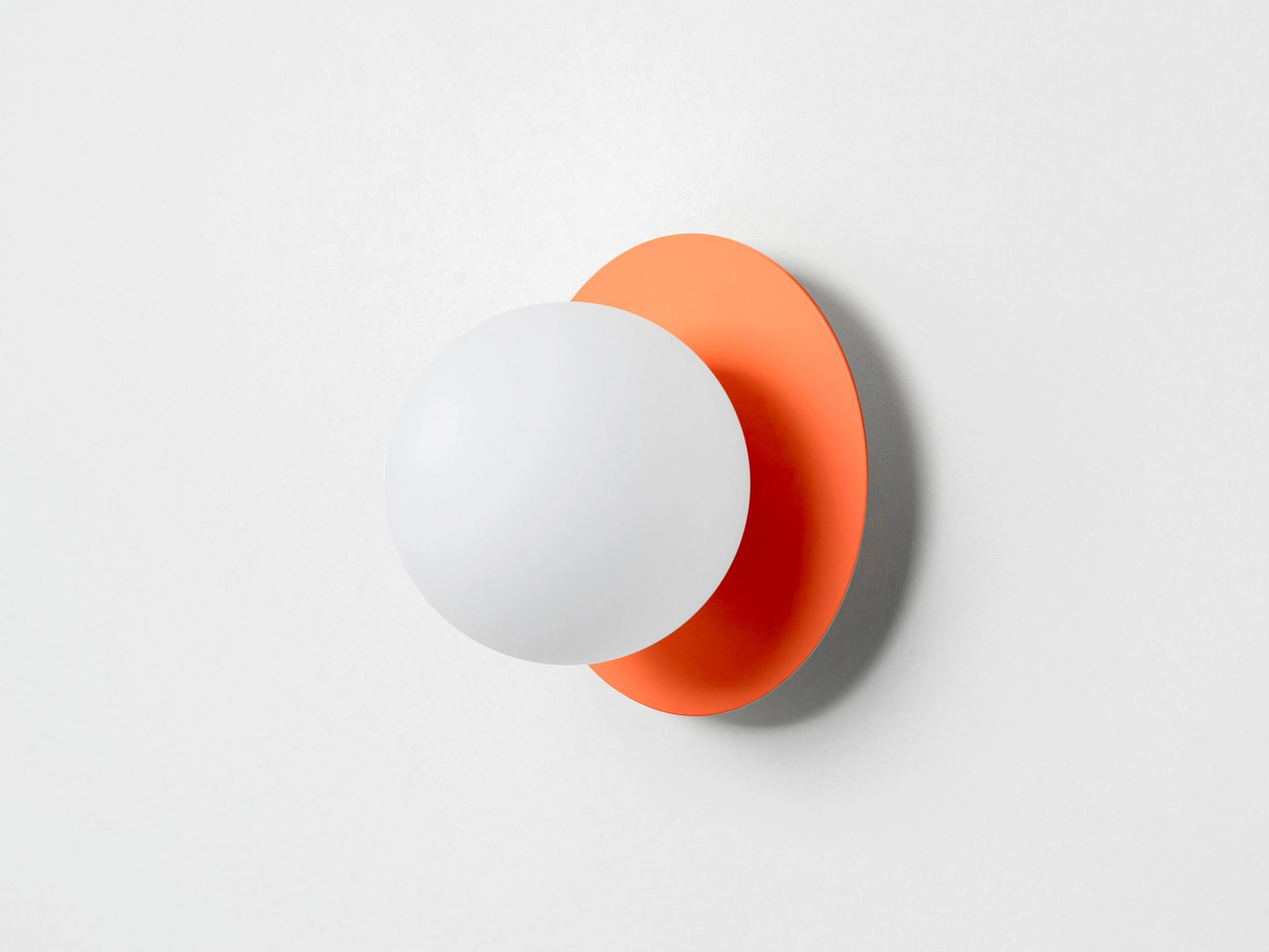 Peel orange opal disk wall light - BlissVeranda
