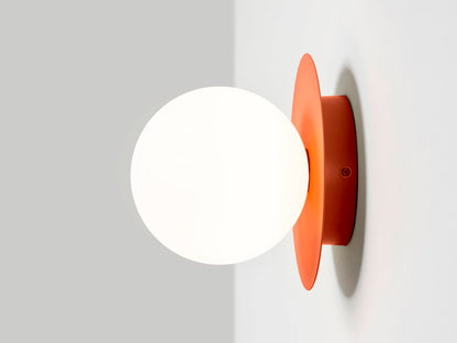 Peel orange opal disk wall light - BlissVeranda