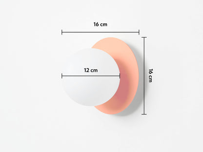 Peel orange opal disk wall light - BlissVeranda