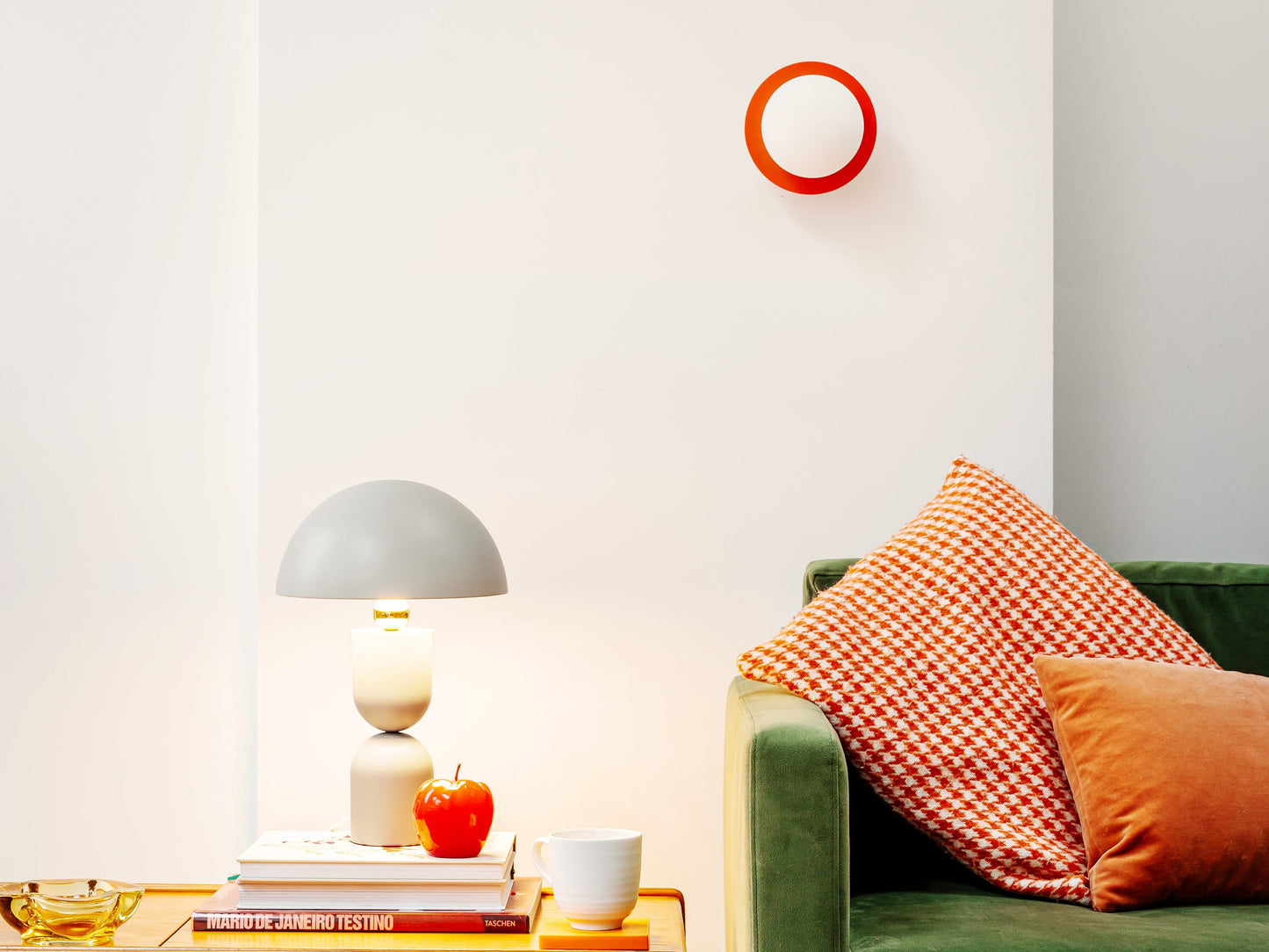 Peel orange opal disk wall light - BlissVeranda
