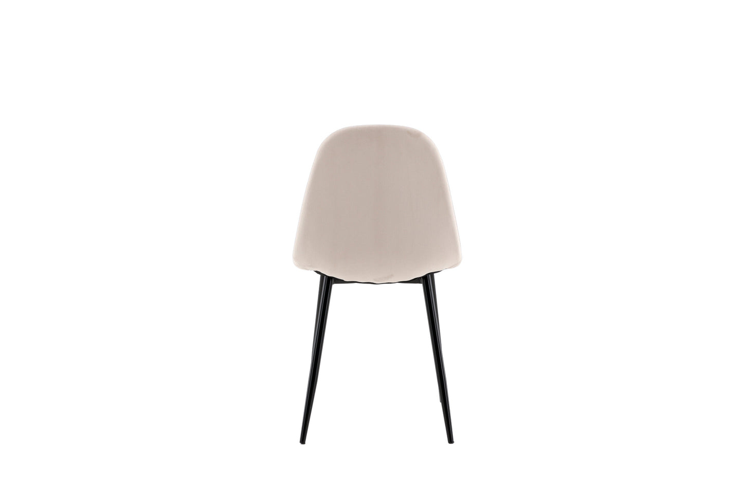 Beige chair with black legs on a white background