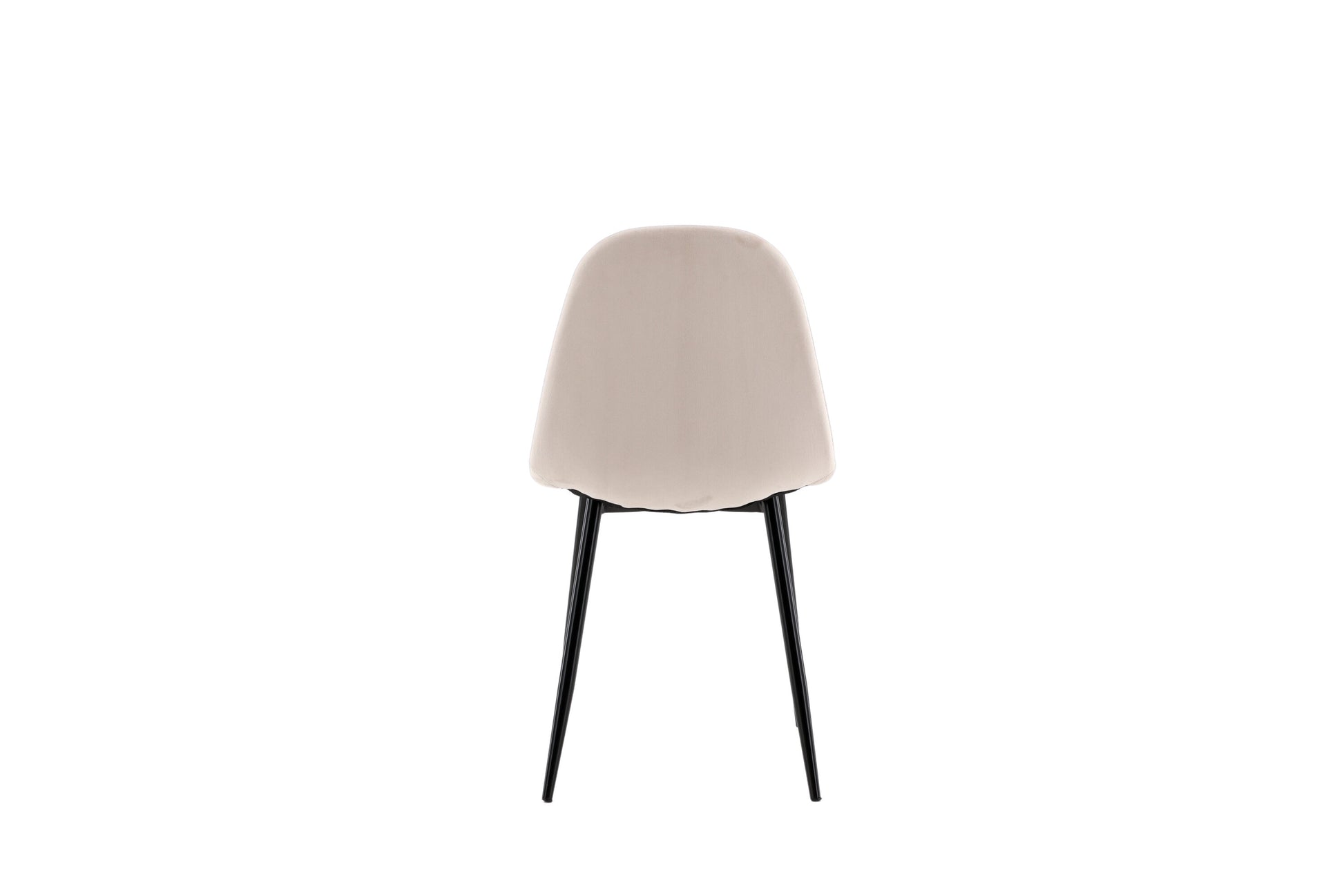 Beige chair with black legs on a white background