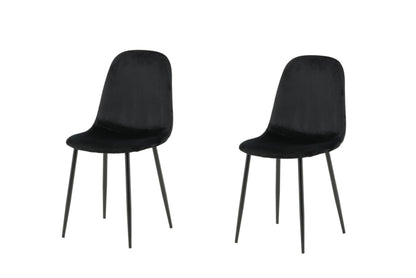 Polar Dining Chair (set of 2)- Black   BlissVeranda