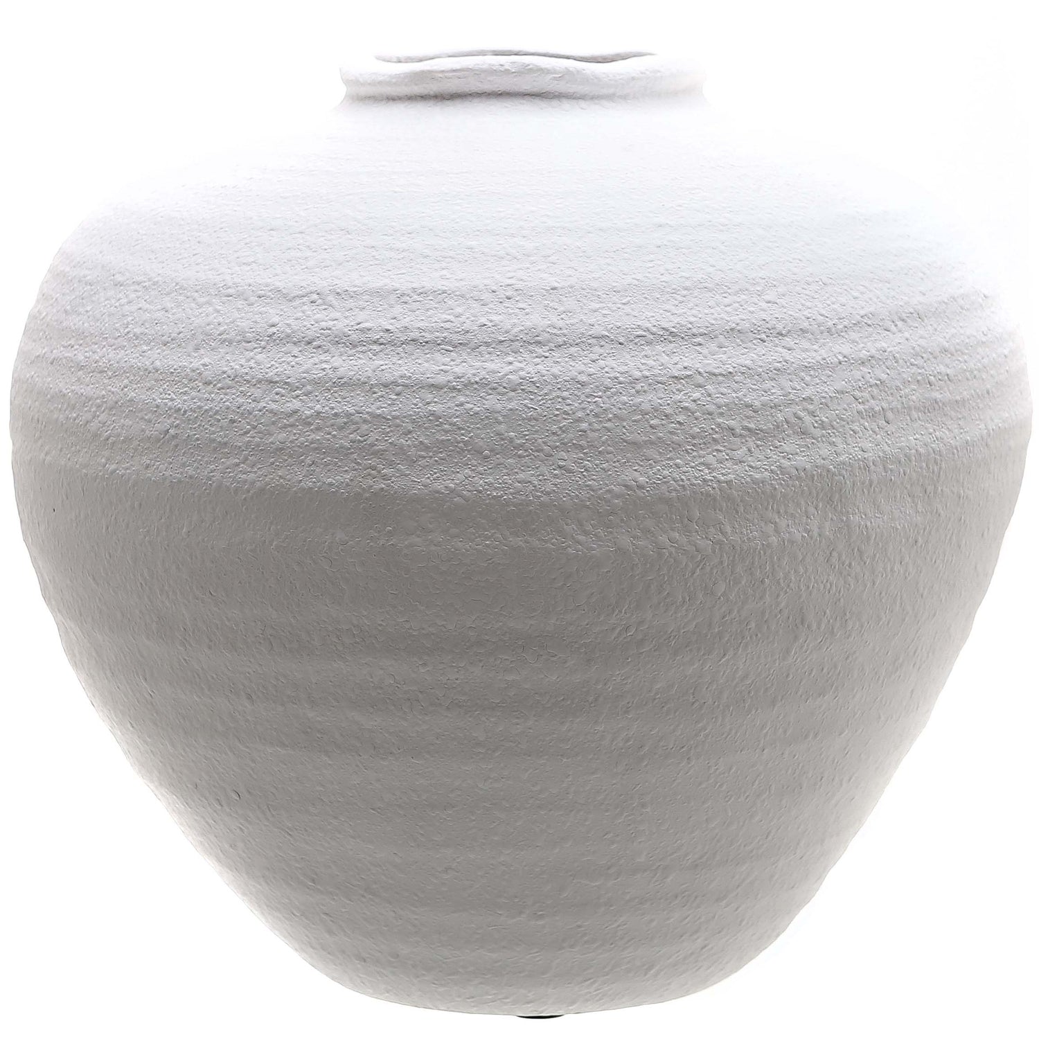 White textured vase on a white background