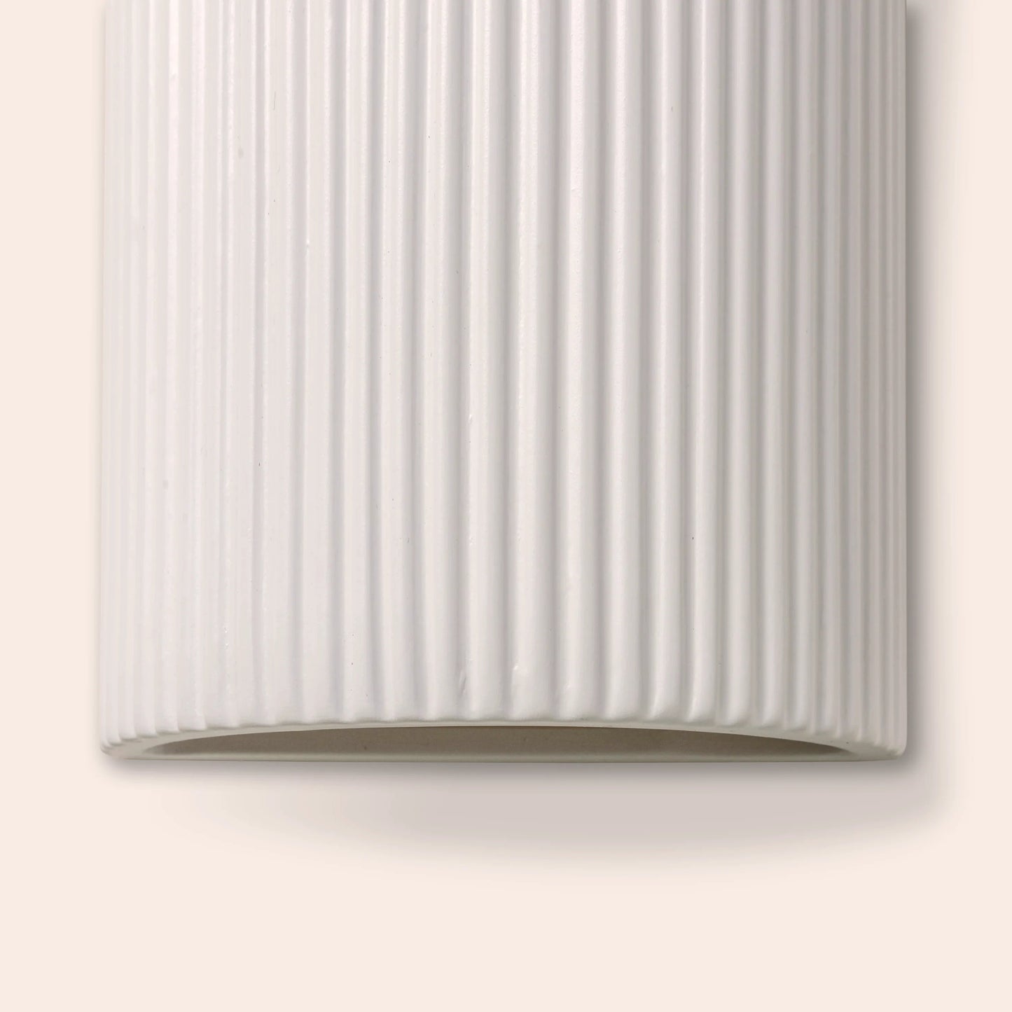 White ribbed ceramic wall light  Outdoor Wall Light BlissVeranda