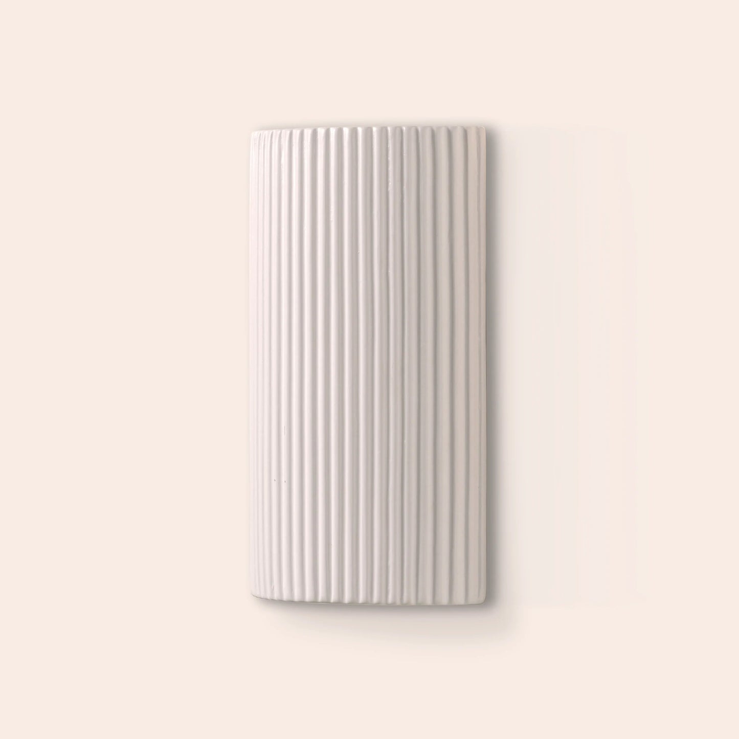 White ribbed ceramic wall light  Outdoor Wall Light BlissVeranda