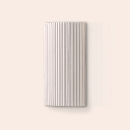 White ribbed ceramic wall light  Outdoor Wall Light BlissVeranda