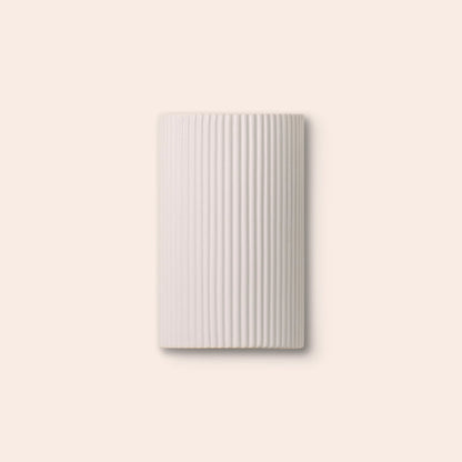 White ribbed ceramic wall light  Outdoor Wall Light BlissVeranda