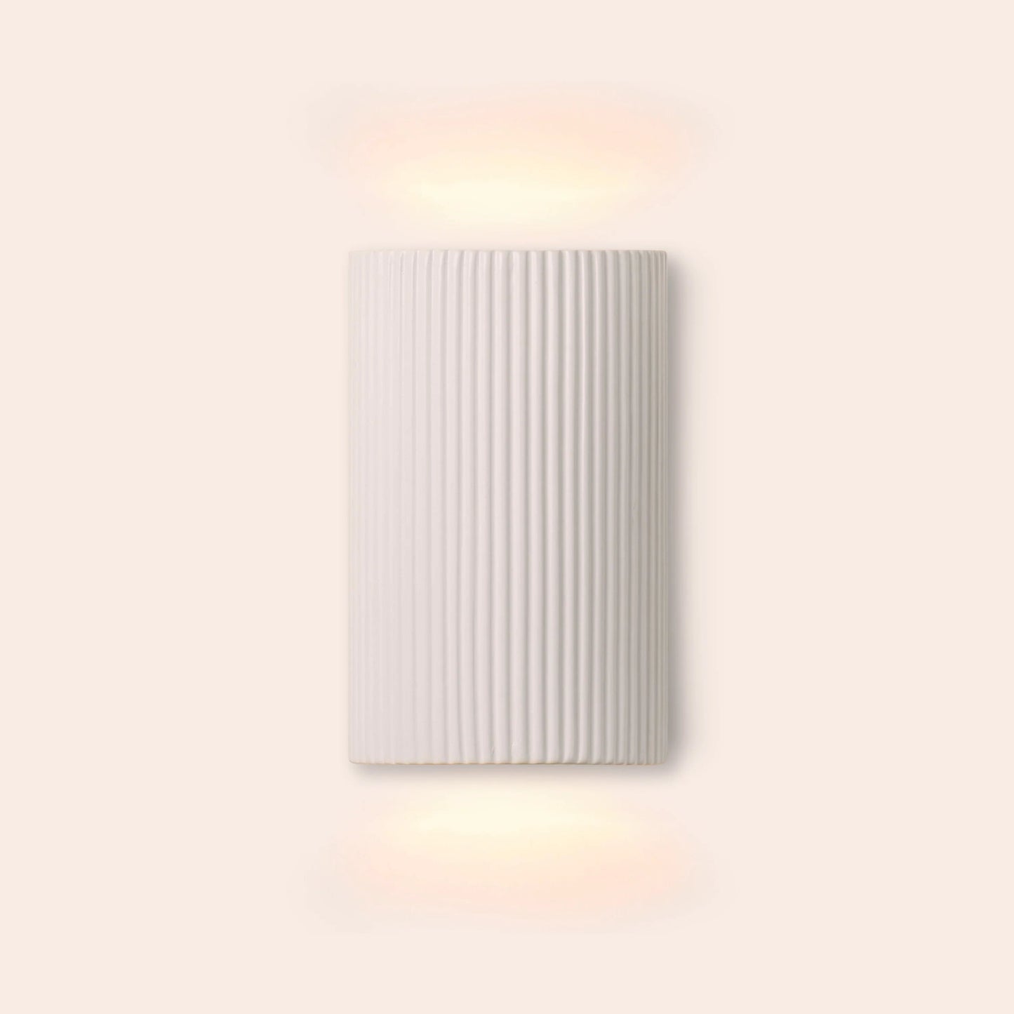White ribbed ceramic wall light  Outdoor Wall Light BlissVeranda
