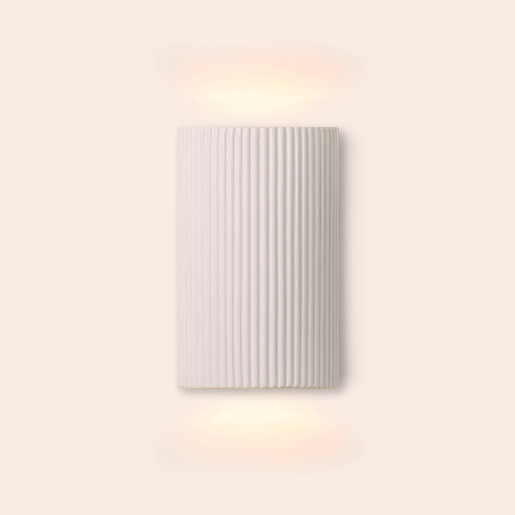White ribbed ceramic wall light  Outdoor Wall Light BlissVeranda